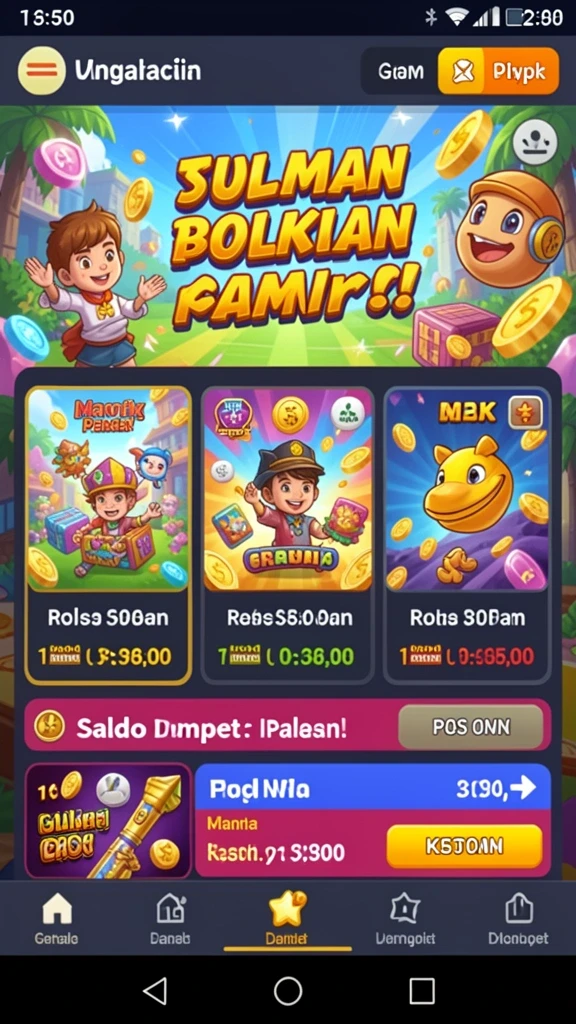 juara666 - Tampilan awal yang menarik dan informatif.